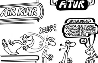 Una viñeta de Forges en la que se reparten collejas.